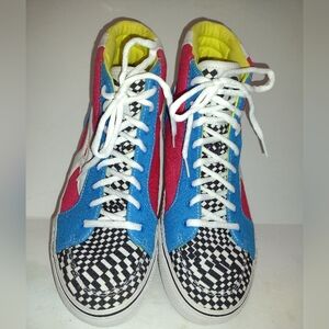 Airwalk Aurora Hi Top Sneaker Shoes Women's 9.5 M Multicolor Checkered Skater